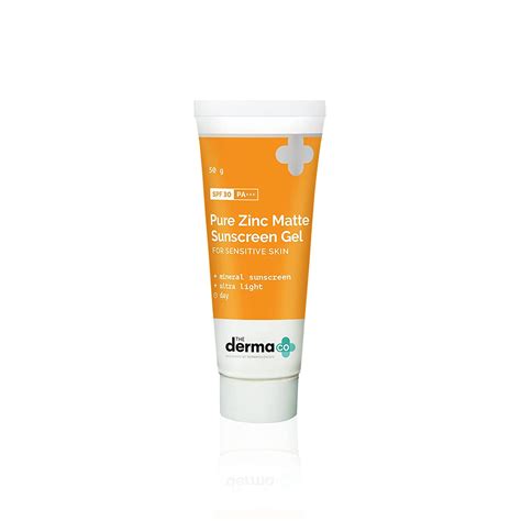 The Derma Co Pure Zinc Matte Sunscreen Gel with SPF 30 - 50 gm(dermaco) : Amazon.in: Beauty