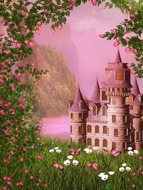 LIFE MAGIC BOX Vinyl Fairy Tale Castle Cool Backgrounds for Photos Pink ...