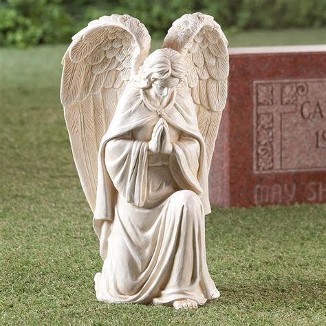 Fox Valley Traders WalterDrake Resin Angel Statue - Religious Garden Statue Remembrance Memorial ...