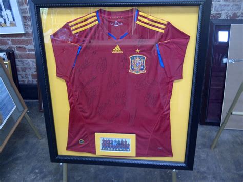 Framed Spain National Team Jersey Signed! – Columbia Frame Shop