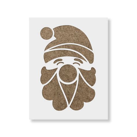 Cute Santa Face Stencil