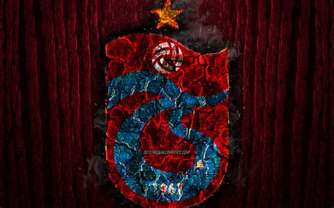 Download wallpapers Trabzonspor FC, scorched logo, Super Lig, purple ...