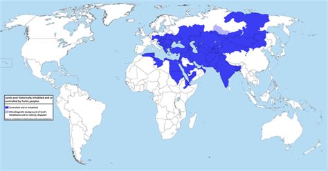 Lands ever historically Inhabited and or Controlled by Turkic peoples ...