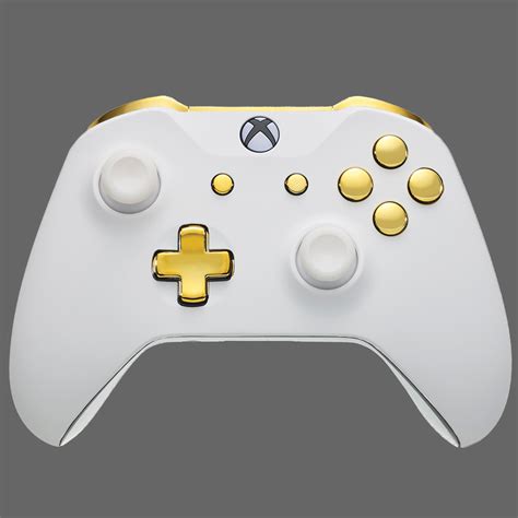 Xbox One Controller // White Velvet + Gold - Custom Controllers - Touch ...