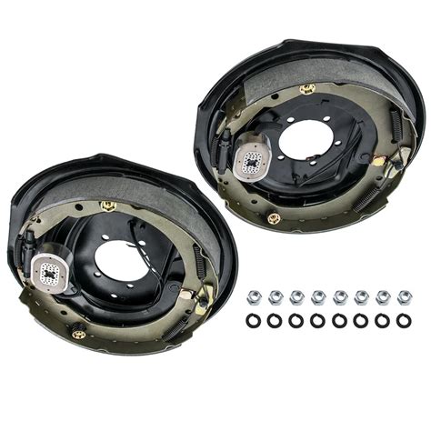 12" x 2" Left & Right Side Electric Trailer Brake Assembly 6000 7000 Axle Brakes