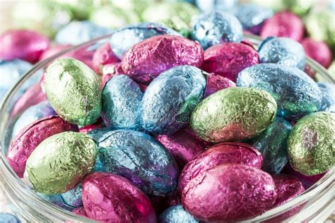 Colorful Chocolate Easter Egg Candy Stock Image - Image of festive ...