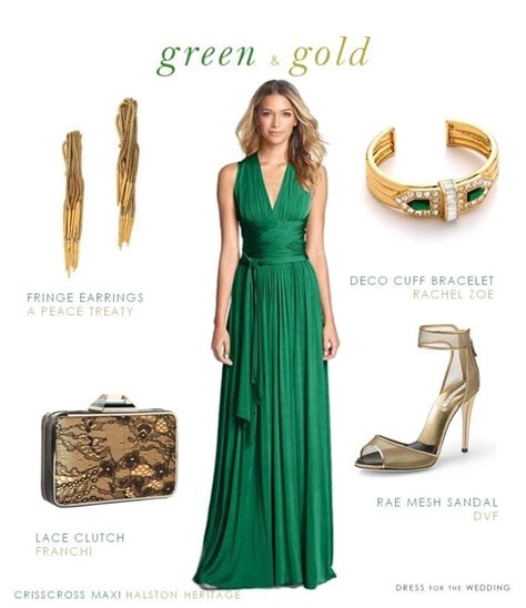 Green Formal Gown - Dress for the Wedding | Dress accessories, Green ...