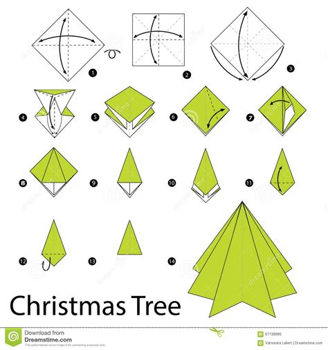 Origami ideas: Origami Christmas Tree Step By Step Instructions