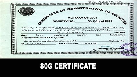 Acquiring a 80G certificate. What do you need?