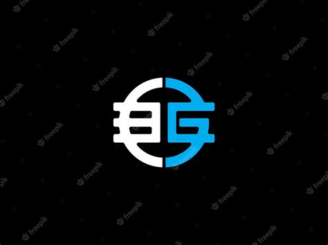 Premium Vector | Bg logo with a black background