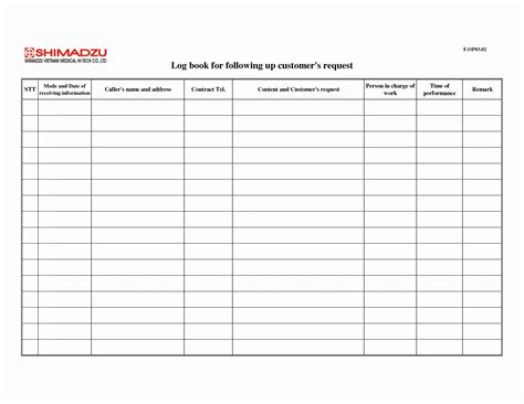 Printable Shipping Log Template - Printable Word Searches