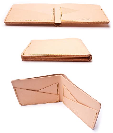 CROSS POCKET WALLET (NATURAL LEATHER) | Ugmonk | Thin leather wallet ...