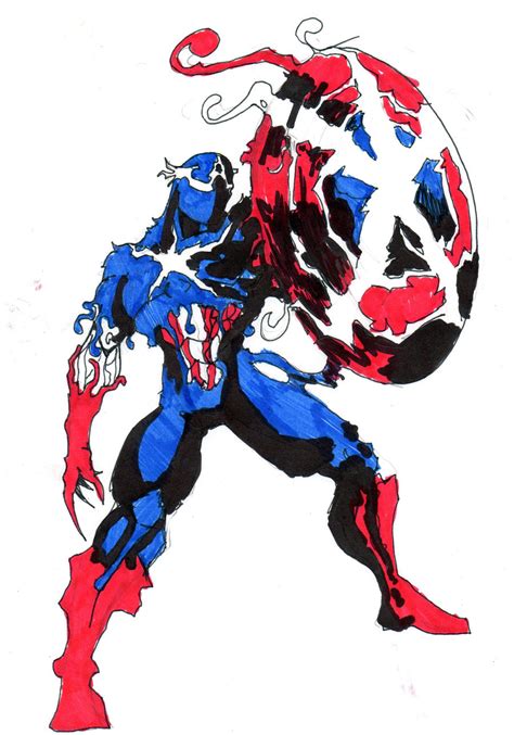 symbiote captain america by hulkling on DeviantArt