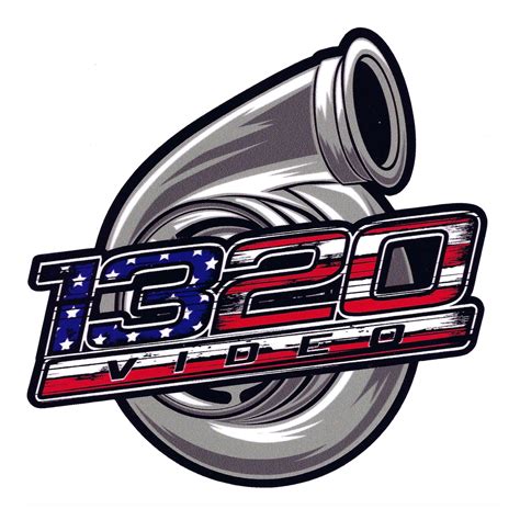 1320Video American Flag Turbo Sticker