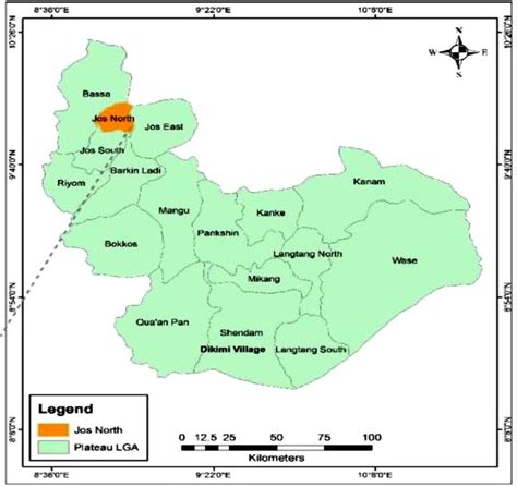 Map showing Jos North | Download Scientific Diagram