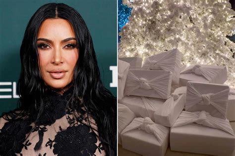 Kim Kardashian Wrapped All Her Christmas Gifts in White Cotton Fabric: ‘It Looks So Pretty With ...