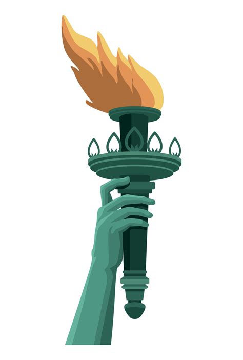 liberty statue torch 10530073 Vector Art at Vecteezy