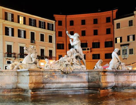 Piazza Navona by Night stock photo. Image of night, houses - 17458170