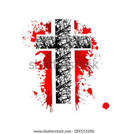 Bloody Cross Stock Vector 143330431 - Shutterstock