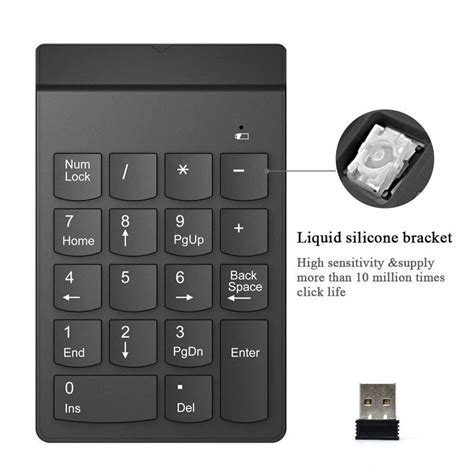 Wireless Numeric Keypad, Cordless Keyboard, बिना तार का कुंजीपटल ...