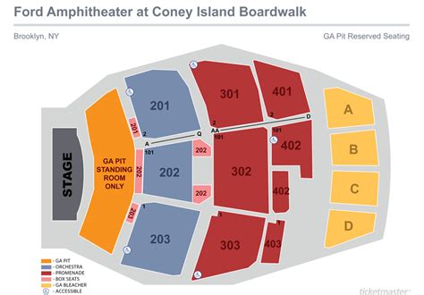 Seating | Ford Amphitheater at Coney Island Boardwalk