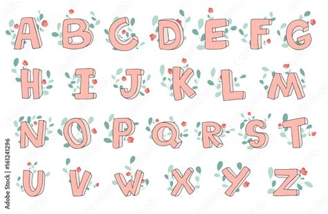 Alphabet Letters In Girly Fonts