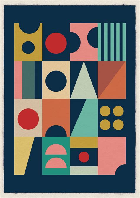 Mid Century Modern 04 Geometric Minimalist Art Print By Magik Moments