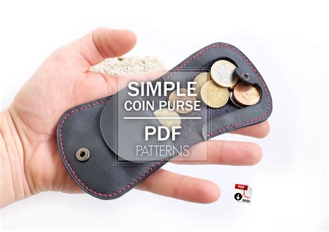 LEATHER COIN PURSE - PDF patterns – AM leathercraft