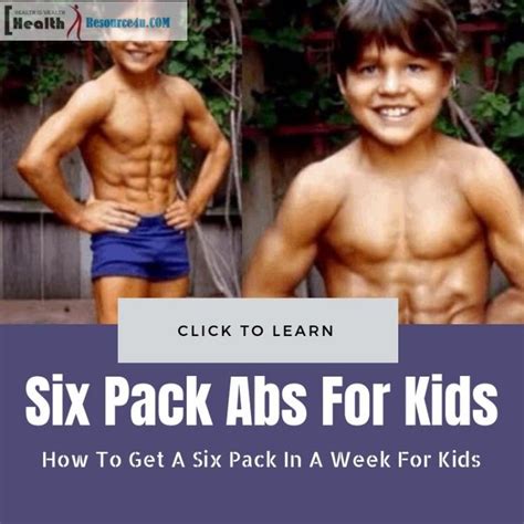 How To Get A Six Pack In A Week For Kids | Six pack abs diet, Get a six pack, Six pack abs workout