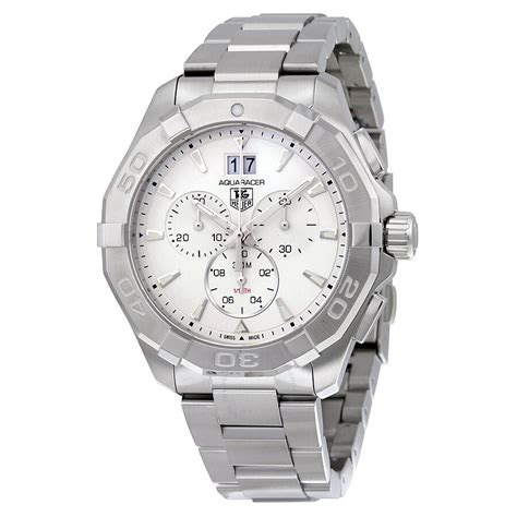 Tag Heuer Aquaracer Chronograph Silver Dial Men's Watch CAY1111.BA0927 - Aquaracer - Tag Heuer ...