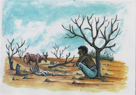 Artwork such as this painting helps communities discuss difficult topics such as drought and ...