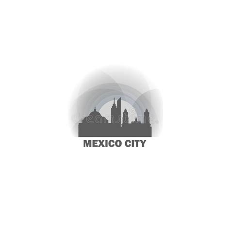 Mexico City Skyline Shape Vector Logo Icon Illustration Stock Vector ...