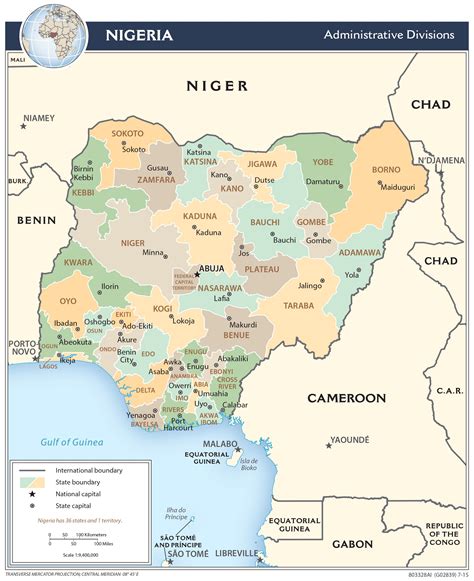 Regional Map of Nigeria - country.report