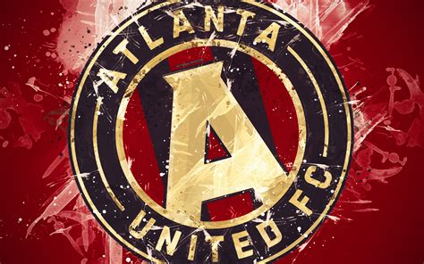 Download wallpapers Atlanta United FC, 4k, paint art, American soccer team, creative, logo, MLS ...