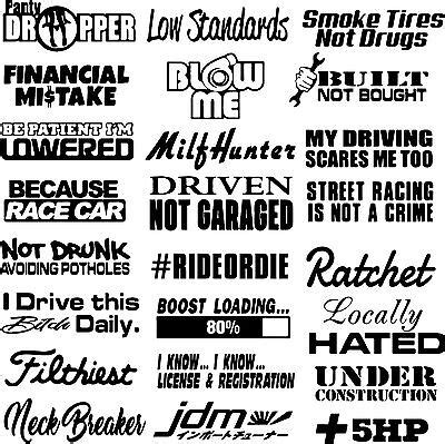 Funny Warning Nothing in This Car Sticker Decal Funny JDM Racing Drifting Tuner Graphics Decals ...