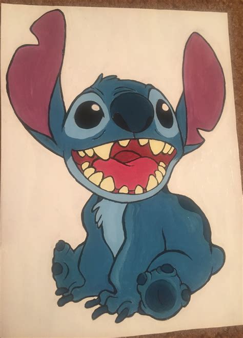 Stitch painting #acrylicpainting #disney #liloandstitch #stitch #art # ...