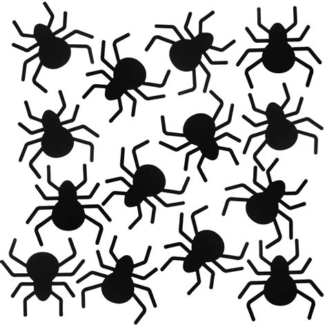 Buy 72 Pcs Spider Cut-Outs Paper Halloween Cutouts Black Spiders Shape Cutout Realistic ...