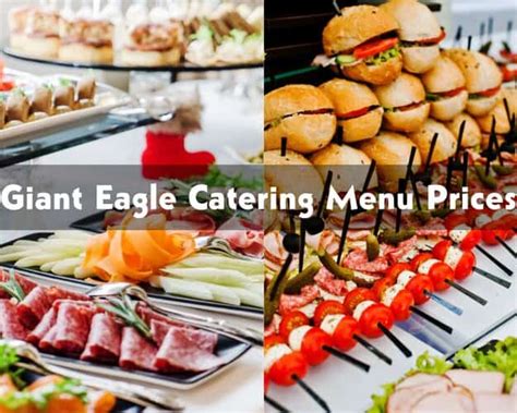 Giant Eagle Catering Menu Prices - 11 Items Including Breakfast, Deli ...