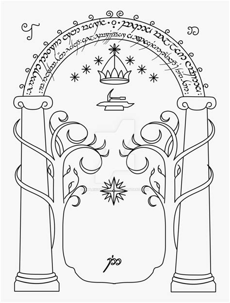 Drawing Doors Vector - Lord Of The Rings Arch, HD Png Download is free transparent png image. To ...