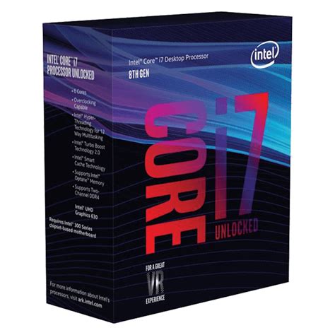 Intel Core i7 8700K 3.70GHz Six Core Processor LGA 1151 Socket ...