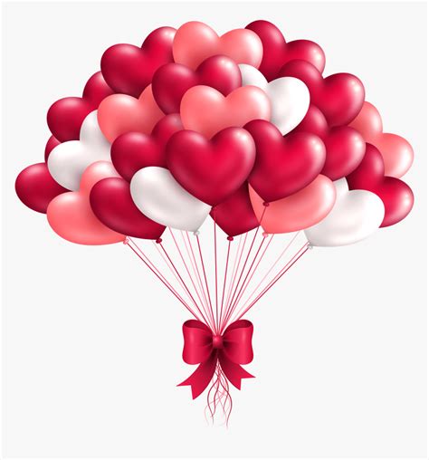 Beautiful Heart Balloons Png Clipart Image - Happy Birthday Heart ...