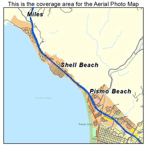 Aerial Photography Map of Pismo Beach, CA California