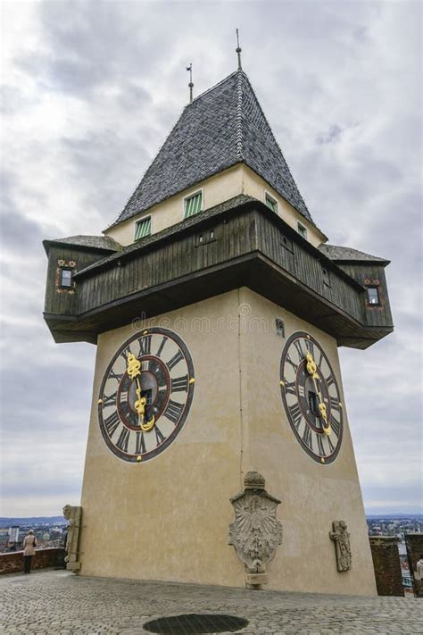 Clock Tower Graz Austria stock image. Image of building - 76643415