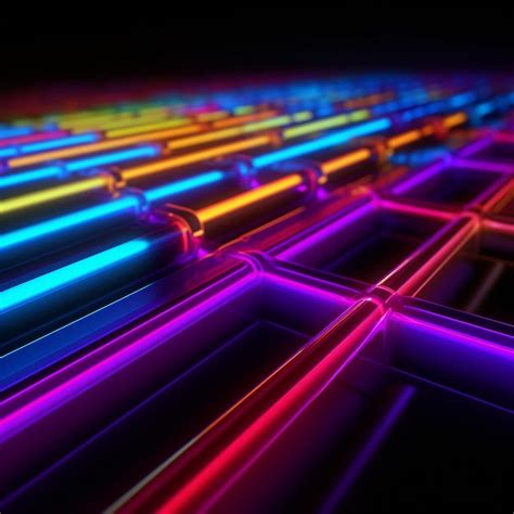 Premium AI Image | 3d neon light background