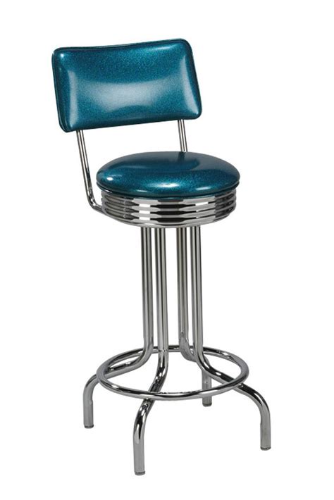 Commercial 50's Style Bar Stool with Back from Regal Seating | Retro ...