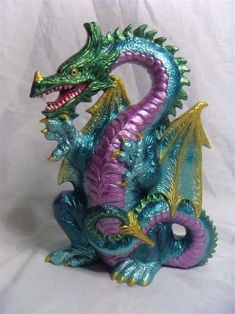 Hand painted Dragon ceramic figurine by MythicalCove on Etsy