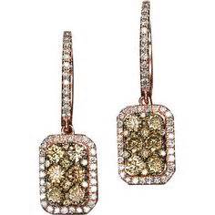 Lord and Taylor -- Effy Collection Brown Diamond Drop Earrings In 14 Kt. Rose Gold, 1.77 Ct. T.W ...