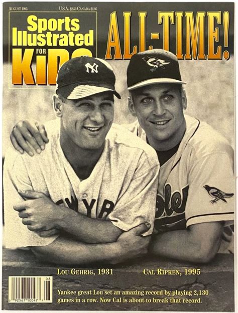 Lou Gehrig & Cal Ripken Jr. Sports Illustrated for Kids All-Time August 1995 - KBK Sports