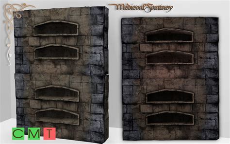 Second Life Marketplace - [MF] Mesh crypt wall (boxed)