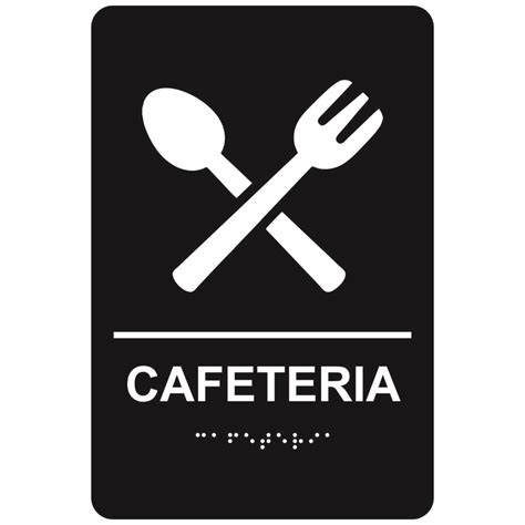 Cafeteria - Economy ADA signs with Braille - Winmark Stamp & Sign - Stamps and Signs